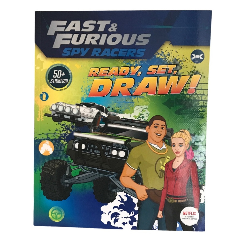 Fast & Furious Spy Racers Ready Set Draw Activity Book New Includes 50+ Stickers